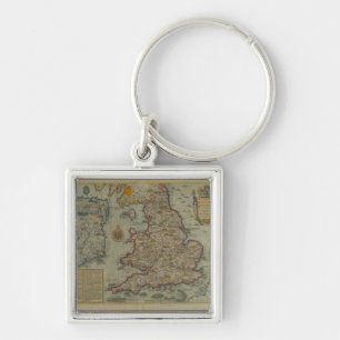 Porte-clés Carte des invasions de l'Angleterre et de