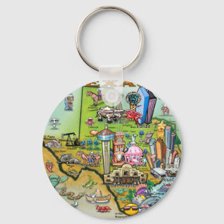 Porte-clés Carte des loisirs du Texas