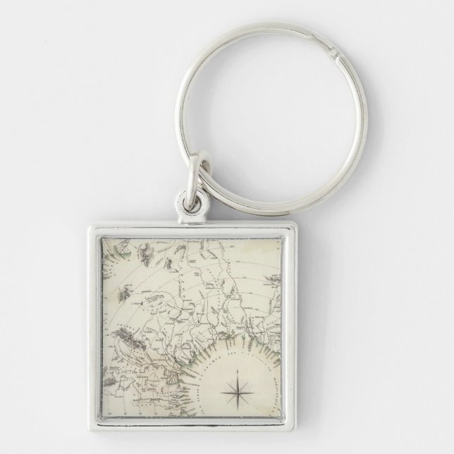 Porte-clés Carte des principaux cours d'eau (Devant)