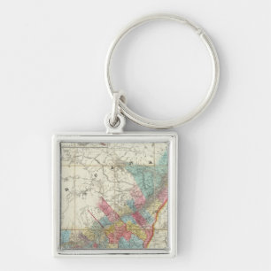 Porte-clés Carte Des Provinces Du Canada