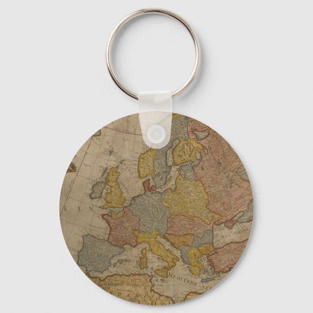 Porte-clés Carte d'Europe | 1700 (Recto)