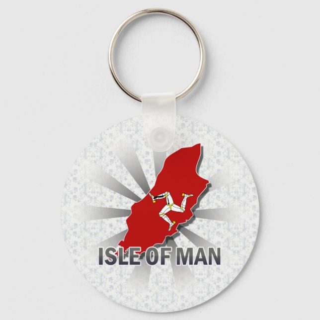 Porte-clés Carte Drapeau De L'Île De Man 2.0 (Recto)