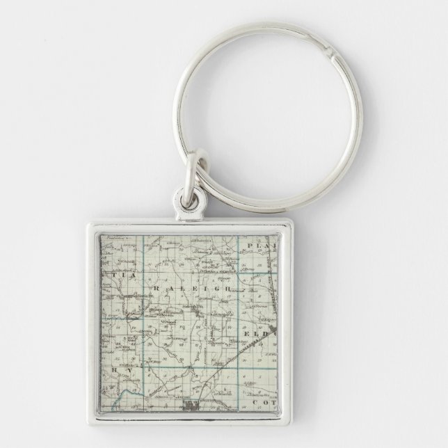 Porte-clés Carte du comté de Saline (Devant)