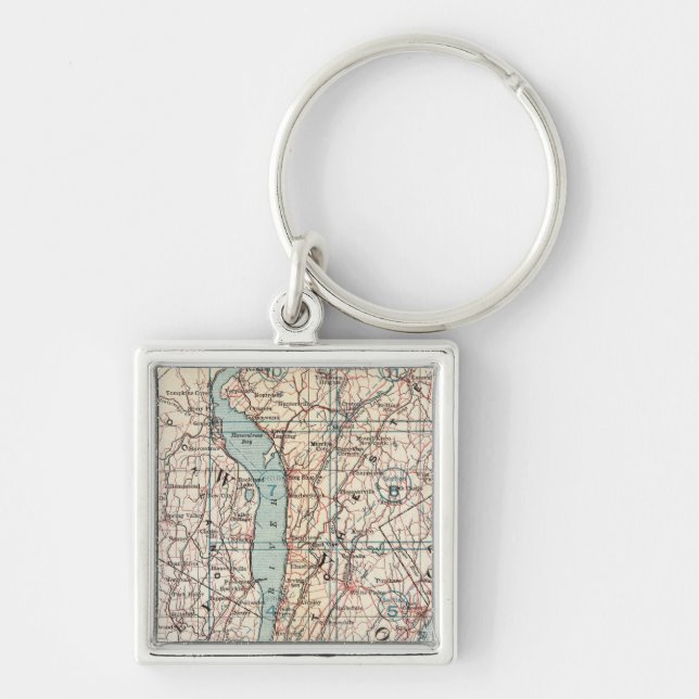 Porte-clés Carte du comté de Westchester, New York (Devant)