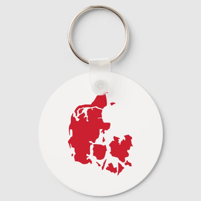 Porte-clés Carte du Danemark (Recto)