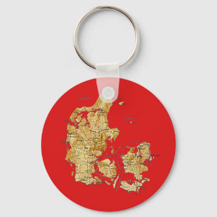 Porte-clés carte du Danemark