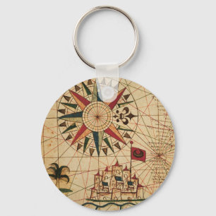 Porte-clés Carte du diagramme   de Portolan du Caire, Egypte