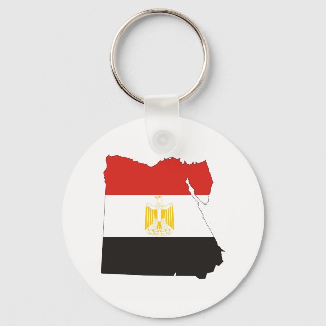 Porte-clés carte du drapeau de l'egypte (Recto)