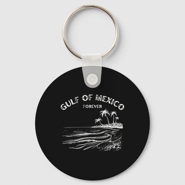 Porte-clés Carte Du Drapeau Du Golfe Des États-Unis D'Amériqu (Recto)