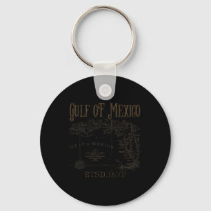 Porte-clés Carte Du Drapeau Du Golfe Des États-Unis D'Amériqu