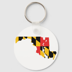 Porte-clés Carte du drapeau du Maryland