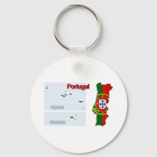 Porte-clés Carte du drapeau du Portugal_2