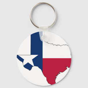 Porte-clés Carte du drapeau du Texas