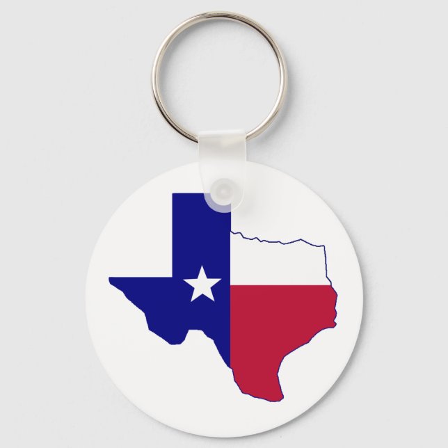 Porte-clés Carte du drapeau du Texas (Recto)