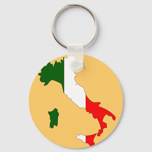 Porte-clés Carte du drapeau italien (Recto)
