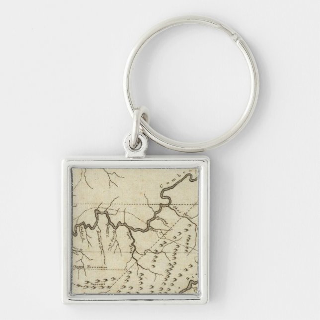 Porte-clés Carte du gouvernement sic du Tennassee (Devant)