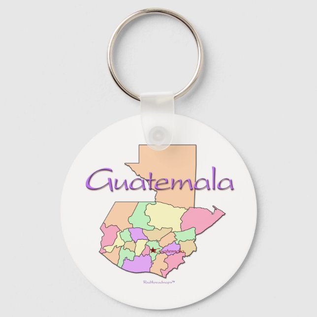 Porte-clés Carte du Guatemala (Recto)