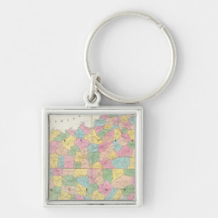 Porte-clés Carte du Kentucky et du Tennessee