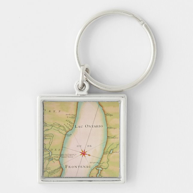 Porte-clés Carte du lac Ontario (Devant)