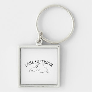 Porte-clés Carte du lac Supérieur