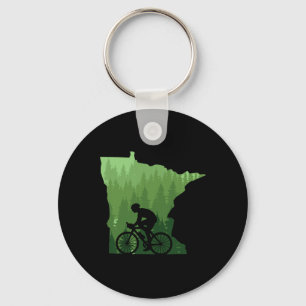 Porte-clés Carte du Minnesota pour cycliste de montagne VTT c