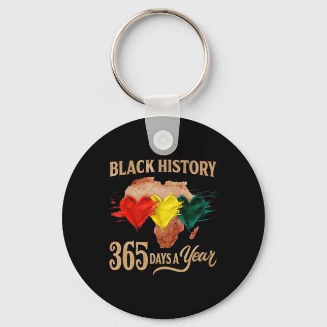 Porte-clés Carte du Mois de l'histoire des Noirs 365 jours Af (Recto)