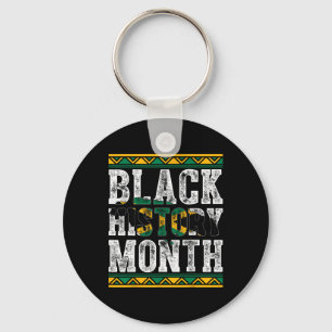 Porte-clés Carte du Mois de l'Histoire des Noirs de la Jamaïq