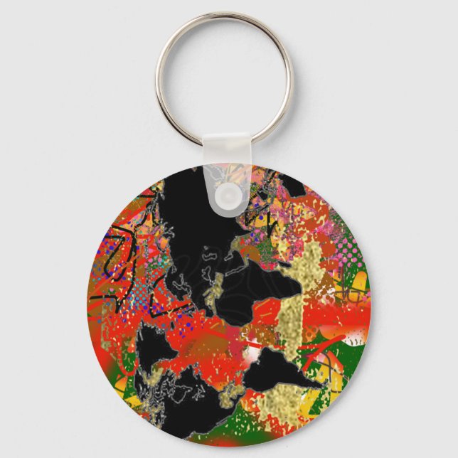 Porte-clés Carte du monde (Recto)