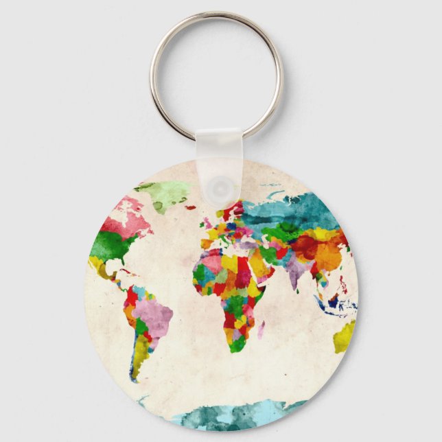 Porte-clés Carte du monde (Recto)