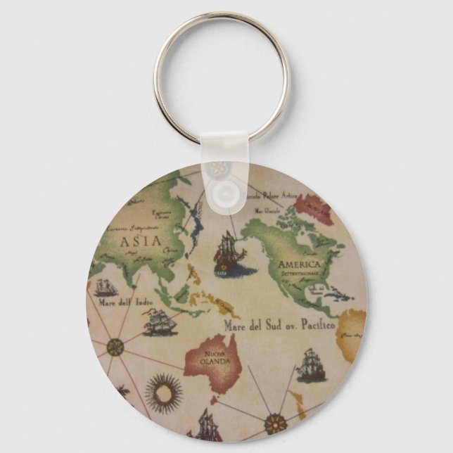 Porte-clés Carte du monde (Recto)