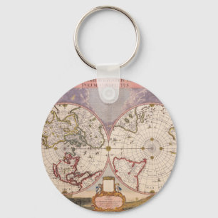 Porte-clés Carte du monde antique