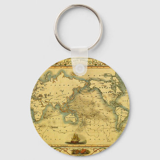 Porte-clés Carte du monde antique