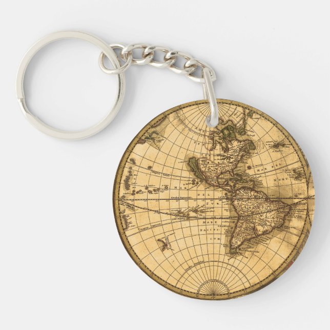 Porte-clés Carte du monde antique (Devant)
