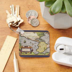 Porte-clés Carte du monde antique des Amériques, 1570