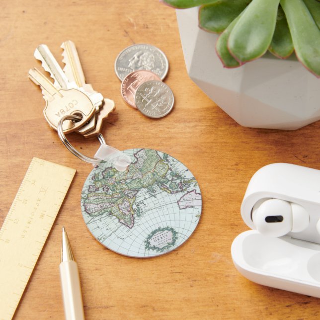 Porte-clés Carte du monde antique du 17ème siècle, Frederick  (Bureau)