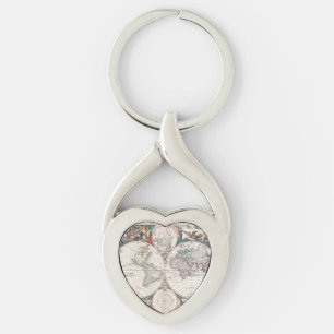 Porte-clés Carte du monde de Bormeester de 1685
