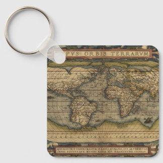 Porte-clés Carte du monde vintage Atlas Conception historique