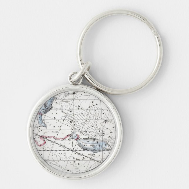 Porte-clés Carte du plat XXII de constellations (Devant)