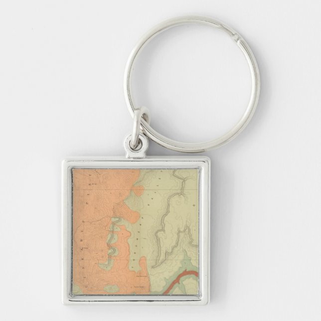 Porte-clés Carte Du Plateau D'Uinkaret Demi-Sud (Devant)