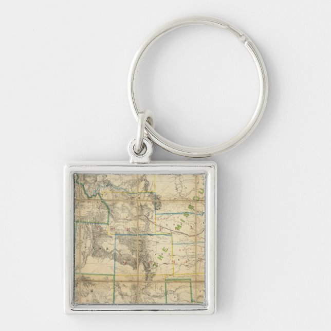 Porte-clés Carte Du Territoire Des États-Unis 2 (Devant)