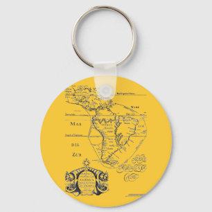 Porte-clés Carte du trésor de pirate