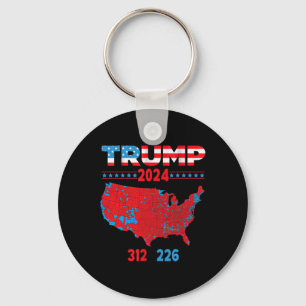 Porte-clés Carte électorale 2024 Trump 312 Red 2024 Election