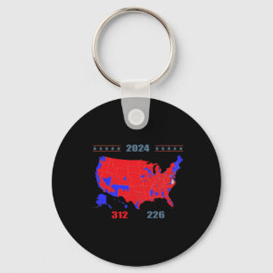Porte-clés Carte électorale 2024 Trump 312 Red 2024 Election