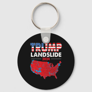 Porte-clés Carte électorale 2024 Trump Défilé Élections rouge