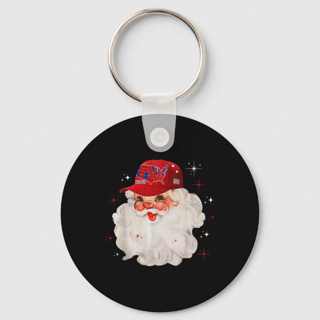 Porte-clés Carte électorale Trump Joyeux Noël Père Noël H (Recto)