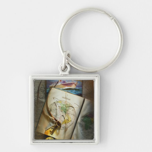 Porte-clés Carte et boussole (Devant)