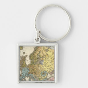 Porte-clés carte ethnographique de l'Europe