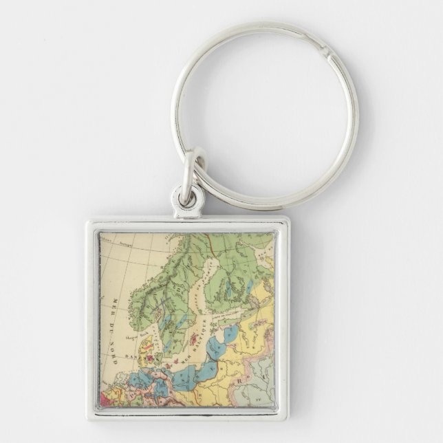 Porte-clés Carte géologique de l'Europe (Devant)