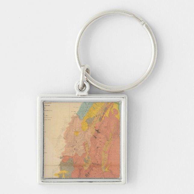 Porte-clés Carte géologique de l'Utah (Devant)