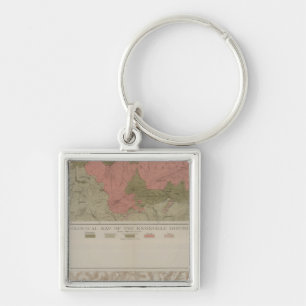 Porte-clés Carte géologique du district de Knoxville